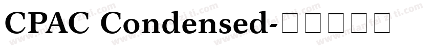 CPAC Condensed字体转换